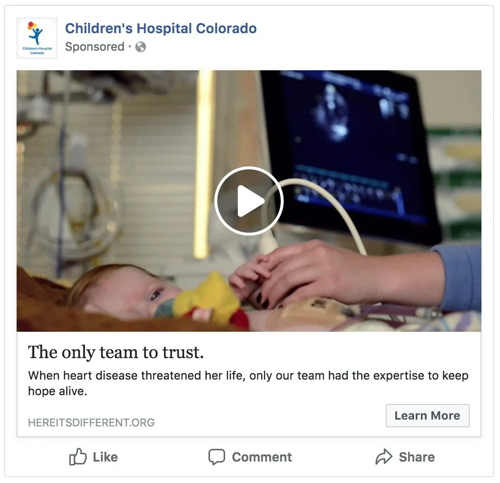 Sponsored social video post: Juniper in the hospital