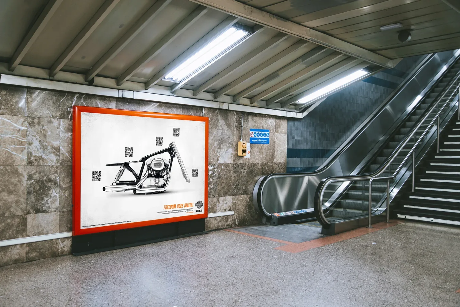 QR code out-of-home board