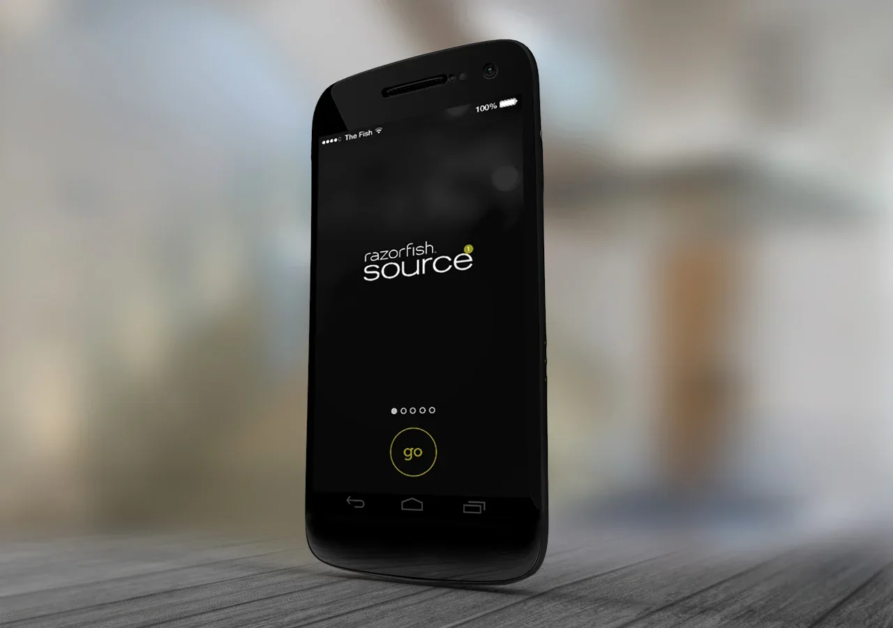 Razorfish Source app screens