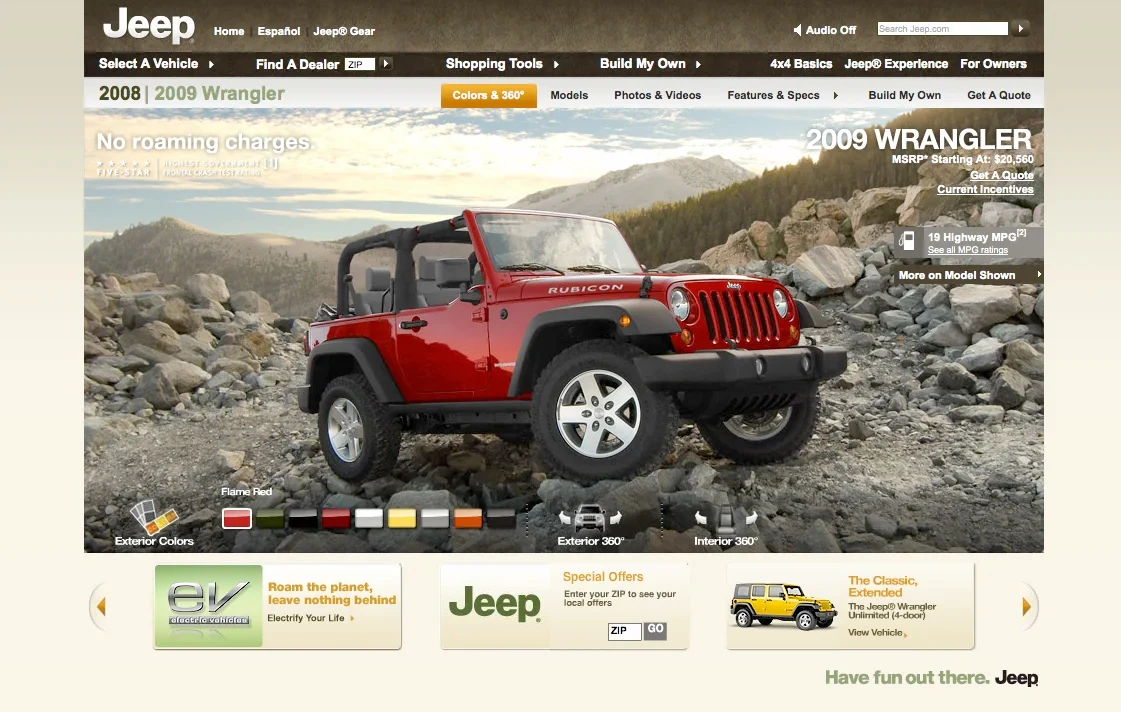 The Jeep.com redesign