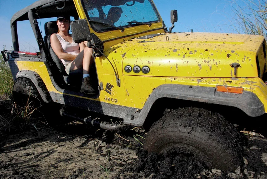 OffRoadr trail number badges on a Jeep