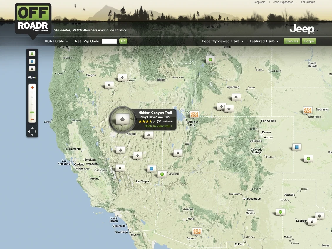 OffRoadr screen 2 of 3