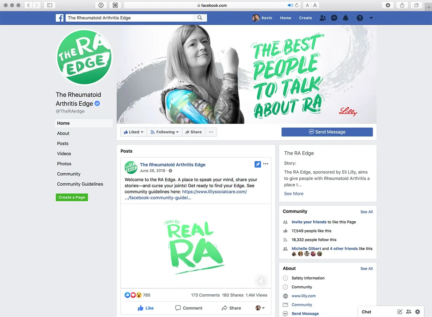 The RA Edge Facebook page