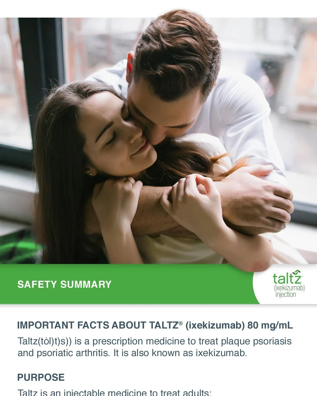 Taltz Instagram post with safety summary 1 of 4