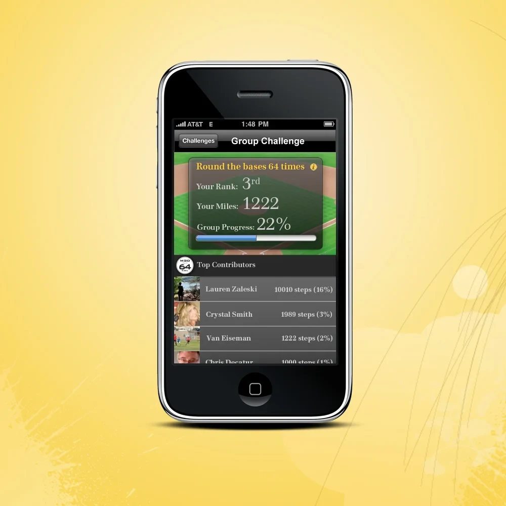 MGD 64 pedometer app screen 2 of 3