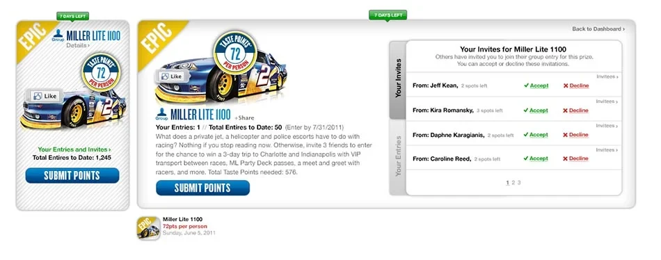Taste Points prizes