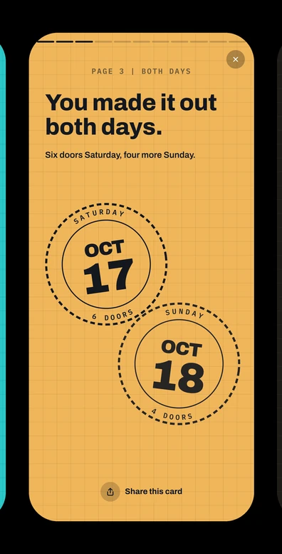 Weekend Wrapped screen 2 of 7