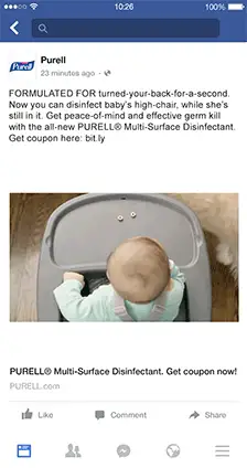 A phone screen with cereal being sprayed clean