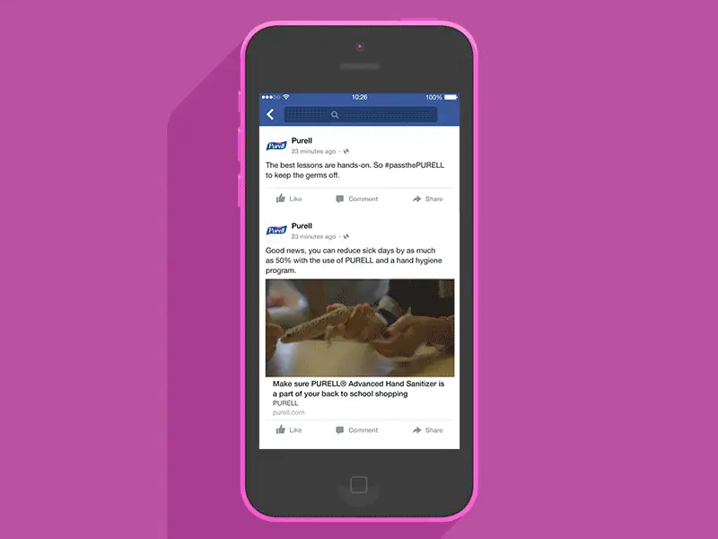 An animated Instagram unit with a gecko